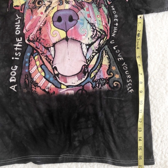 3-D TEES Distressed Boho Hippie Artsy Dog Love Tee - Picture 8 of 8